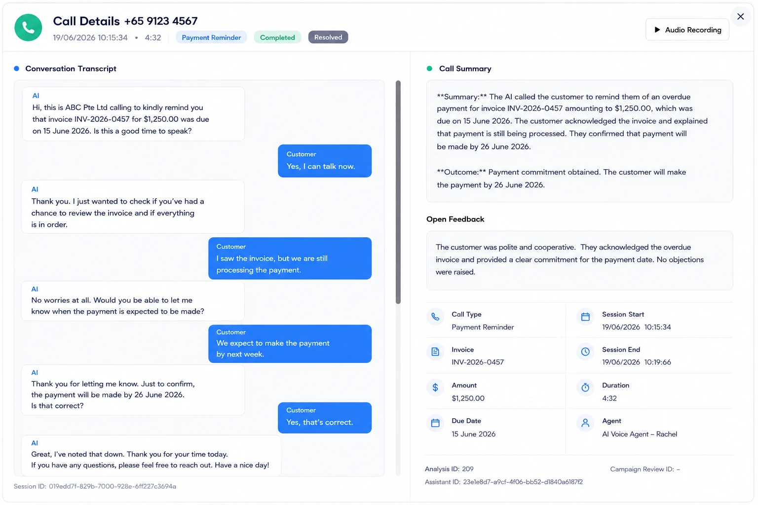 payment-reminder-transcript-dashboard